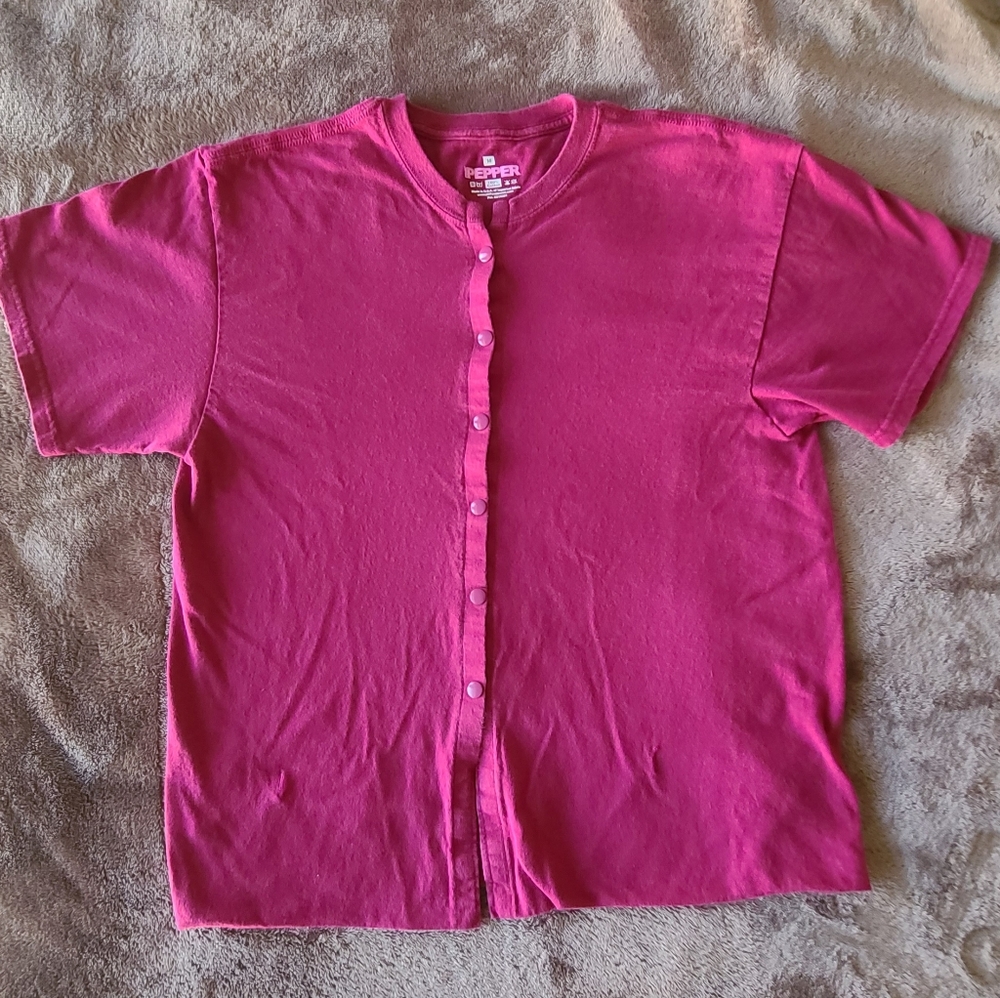 Post Mastectomy snap button tshirt